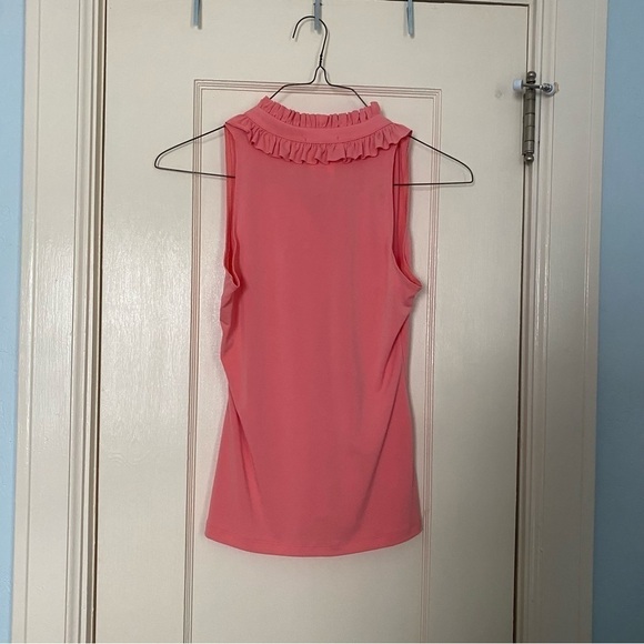 Rampage Tank Pull Over V-Neck w/ Ruffled Collar Tank Ruffled Front Pirate Size M - Picture 3 of 7